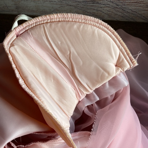 Vintage Pink Chiffon Dress by Nah Nah Collection Size 14 - Picture 6 of 8